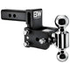B&W TS10033B Black Tow & Stow 2x2-5/16 Dual Ball Hitch with 2 inch Shank, 3 inch Drop, 3.5 inch Rise | Universal