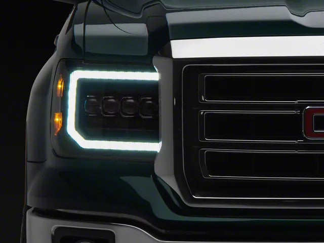 AlphaRex 880617 NOVA Series Black LED Projector Headlights | 2015-2018 GM/GMC Sierra 2500HD/3500HD