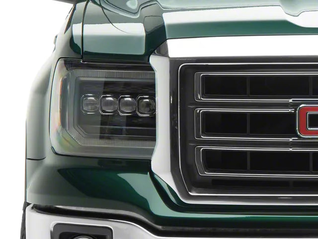 AlphaRex 880616 NOVA Series Alpha Black LED Projector Headlights | 2015-2018 GM/GMC Sierra 2500HD/3500HD