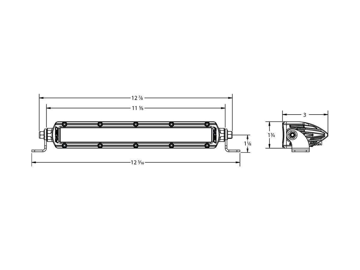 Rigid 910213 SR-Series PRO LED Light Spot Optic 10 inch Black Housing | Universal
