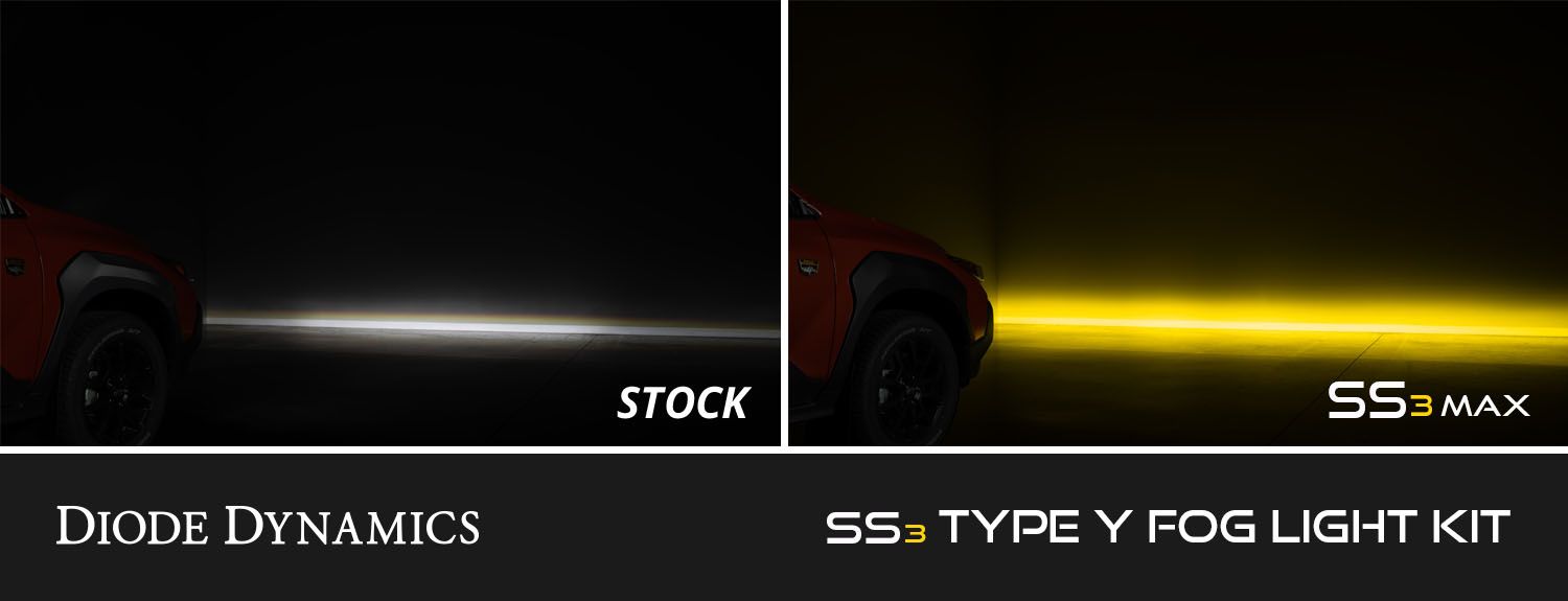 Diode Dynamics DD7122 SS3 Sport Yellow SAE LED Fog Light Kit Amber Backlight | 2020-2023 GM Chevrolet Silverado 2500HD/3500HD