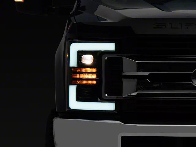 AlphaRex 880308 PRO Series Black Halogen Projector Headlights | 2008-2010 Ford F250/F350 Super Duty