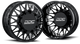 DDC Wheels 24BM-22-210 The Mesh Forged Dually 22x8.25 8x210 Black & Milled Wheel Package | 2011-2024 GM Silverado/Sierra 3500HD