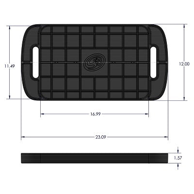 S&B 80-1004 3 Piece Charcoal Silicone Tool Tray Set | Universal