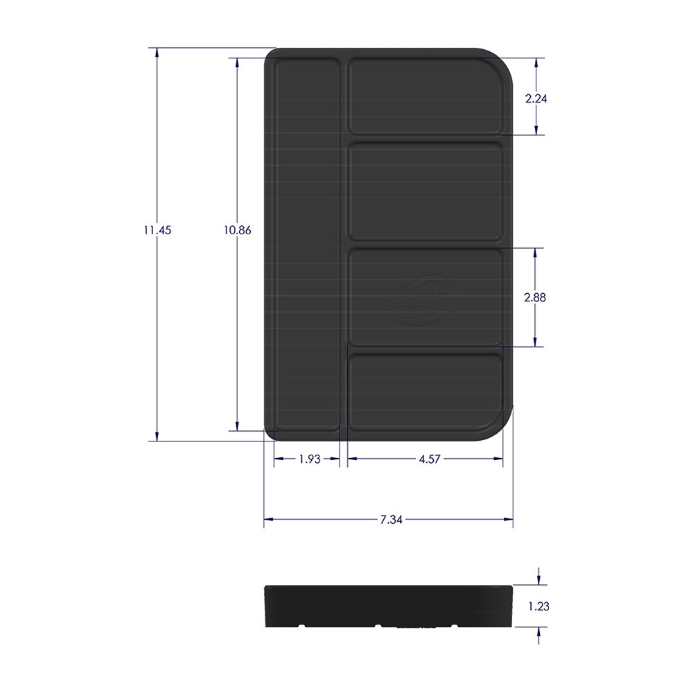 S&B 80-1004S Small Charcoal Silicone Tool Tray | Universal