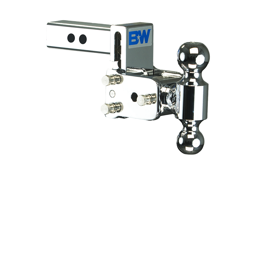 B&W TS10033C Chrome Tow & Stow 2x2-5/16 Dual Ball Hitch with 2 inch Shank, 3 inch Drop, 3.5 inch Rise | Universal