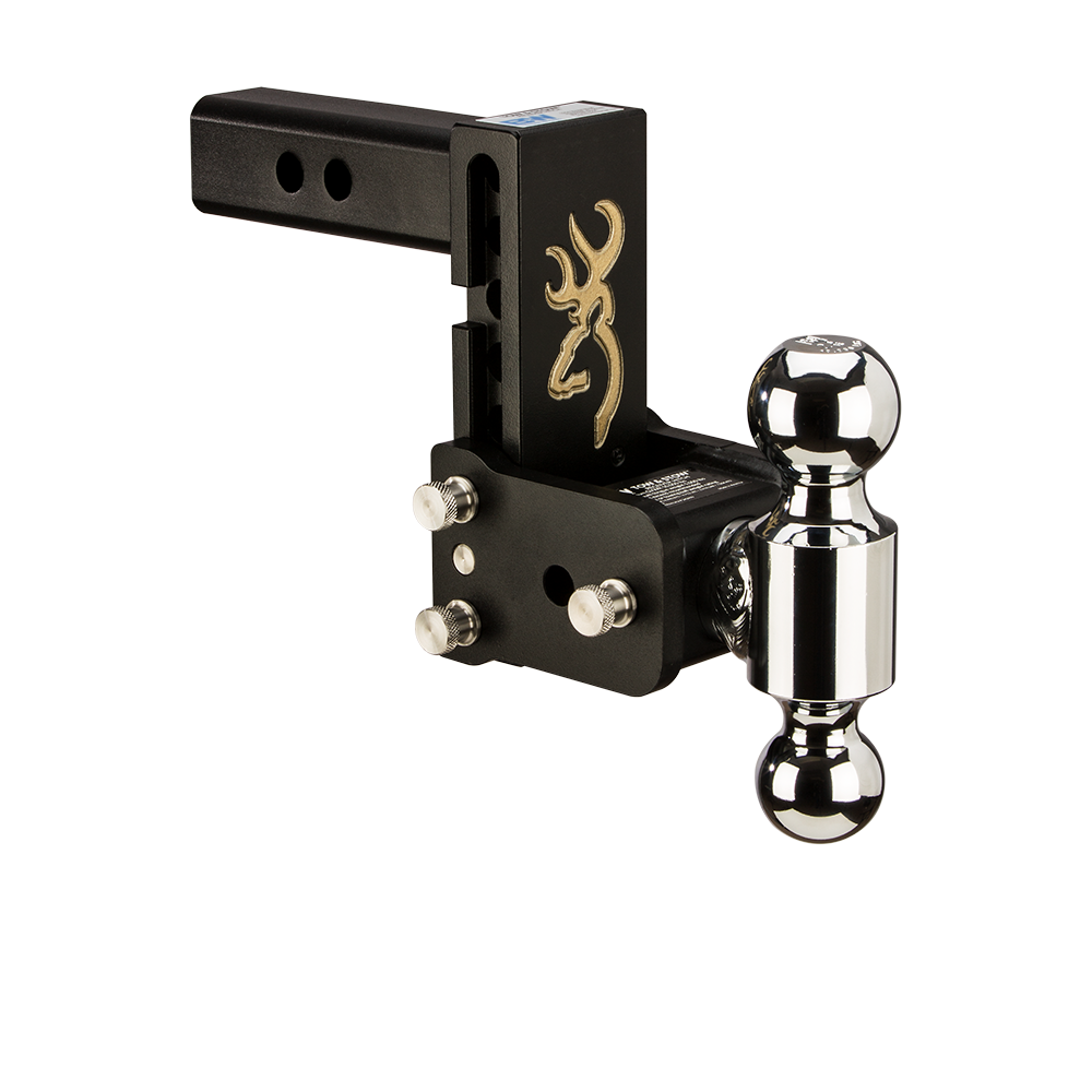 B&W TS10037BB Browning Tow & Stow 2x2-5/16 Dual Ball Hitch with 2 inch Shank, 5 inch Drop, 5.5 inch Rise | Universal