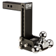 B&W TS10050B Black Tow & Stow Triple Ball Hitch with 2 inch Shank, 9 inch Drop, 9.5 inch Rise | Universal