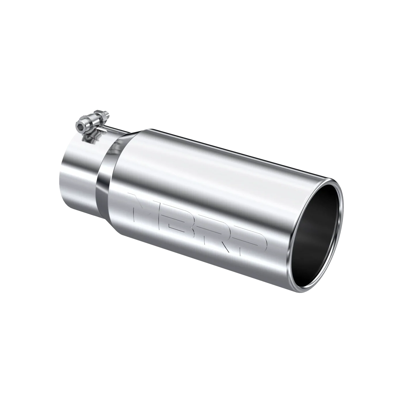MBRP T5050 Stainless Steel Universal Exhuast Tip w/ Single Wall/Rolled Straight Cut (5-Inch Outlet, 4-Inch Inlet) | Universal
