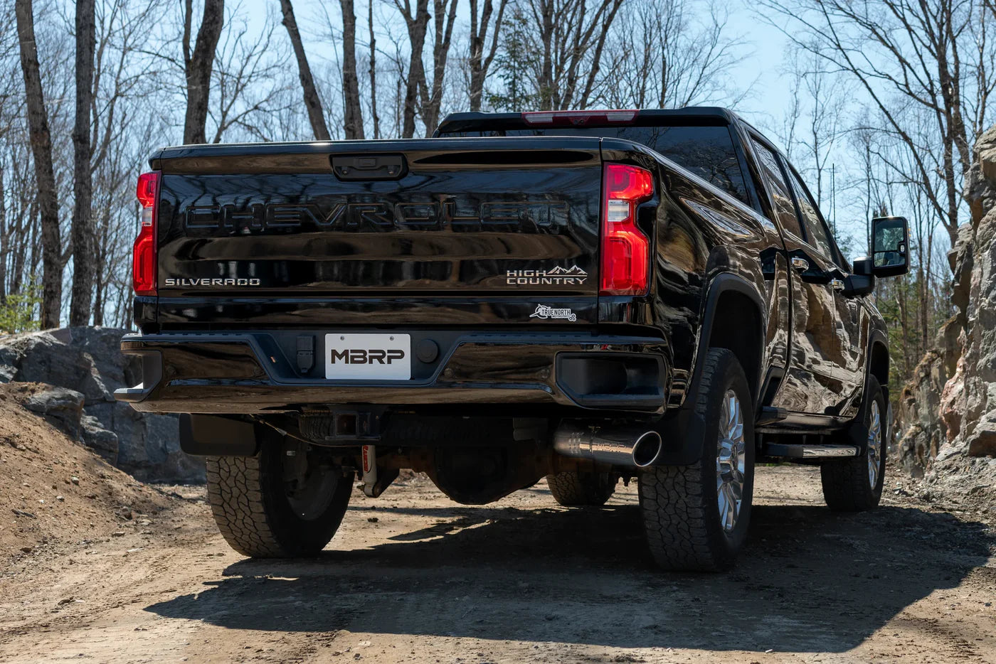 MBRP S6059304 4" inch DPF Back Armor Pro T304 Stainless Single Side Exit Exhaust System with Tip | 2020-2025 GM Silverado/Sierra 2500HD/3500HD 6.6L Duramax L5P